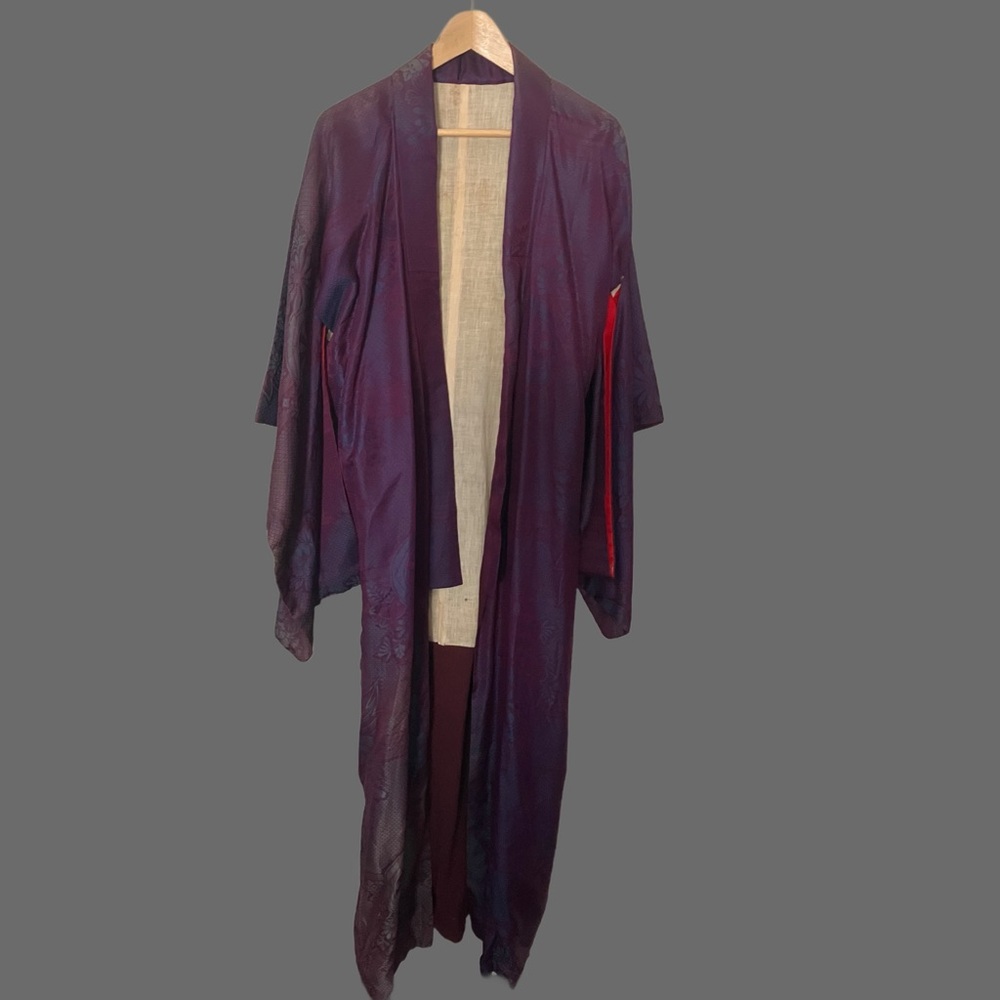 Silk Vintage Elegant Purple Women's Kimono Jacket